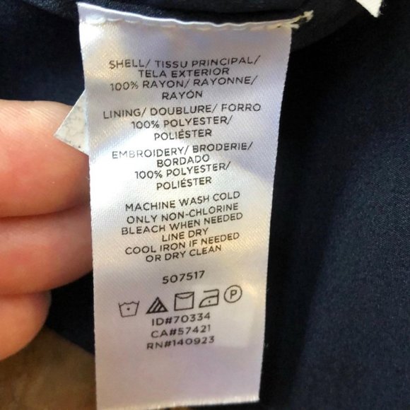 LOFT summer dress Navy sleeveless size 10 - Picture 3 of 5